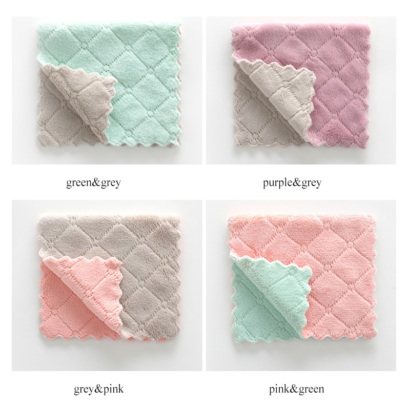 luluhut 8pcs/lot Home microfiber towels for kitchen Absorbent thicker cloth for cleaning Micro fiber wipe table kitchen towel