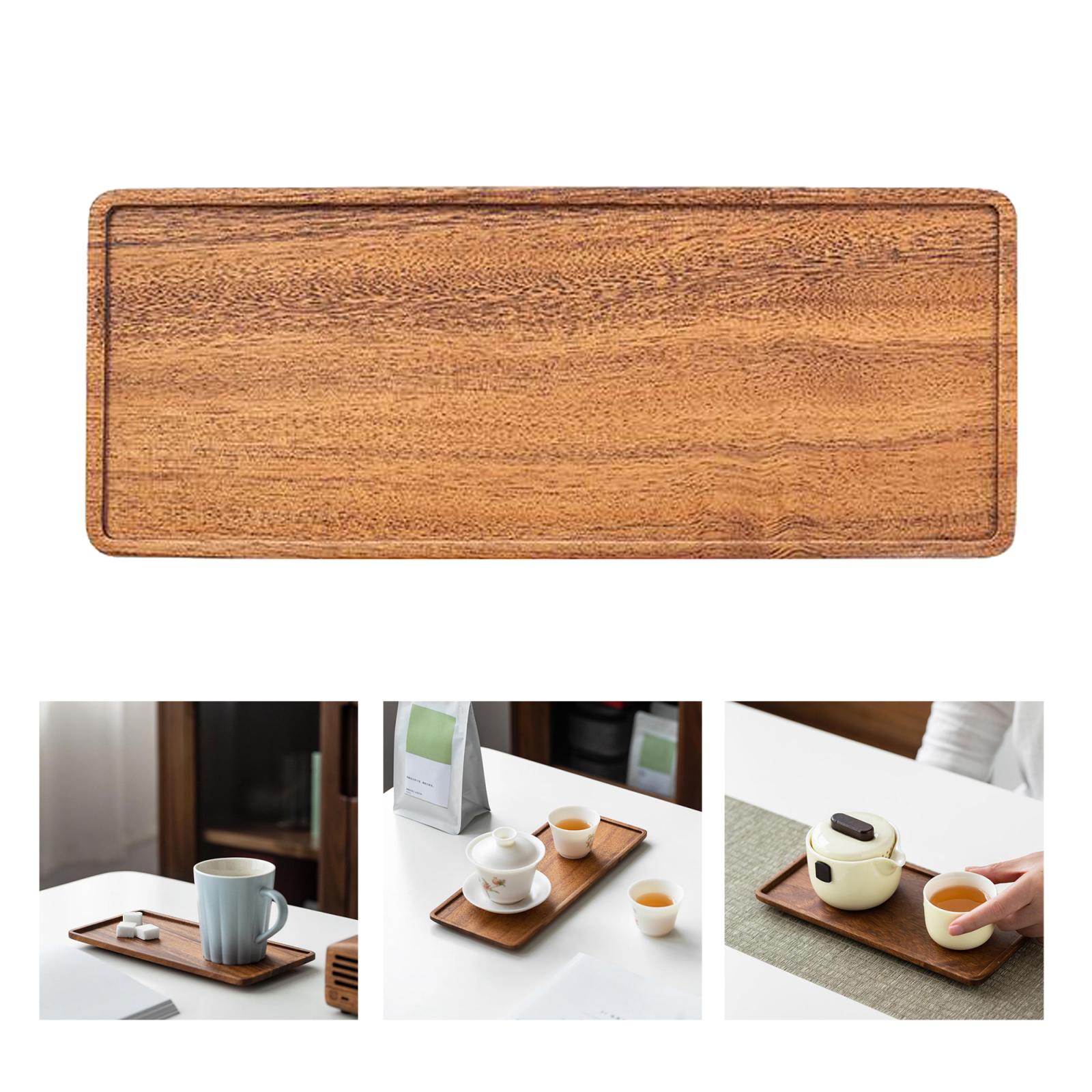 Walnut Rustic Large Serving Tray Rectangular Breakfast Tea Party Dinner Food Trays Storage Kitchen Platter