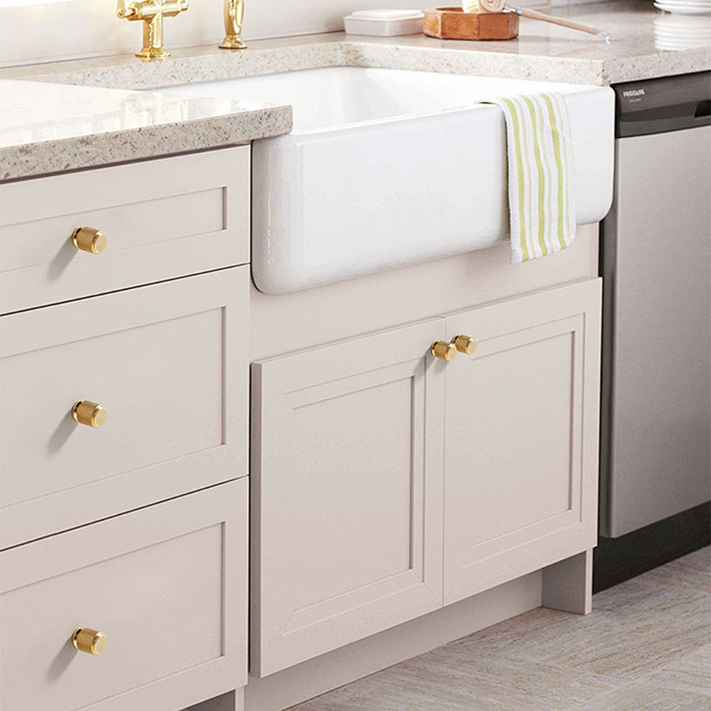 Ronde Messing Meubelgrepen Gekartelde Kastknop Mat Zwart Aluminium Keukenkast Deur Kast Lade Deurknop