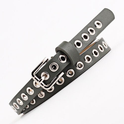 Vrouwen PU Lederen Riem Klinknagel Studded Single Grommet Gaten Dames Taille Keten Riemen Cadeaus Casual Mode Verkoop
