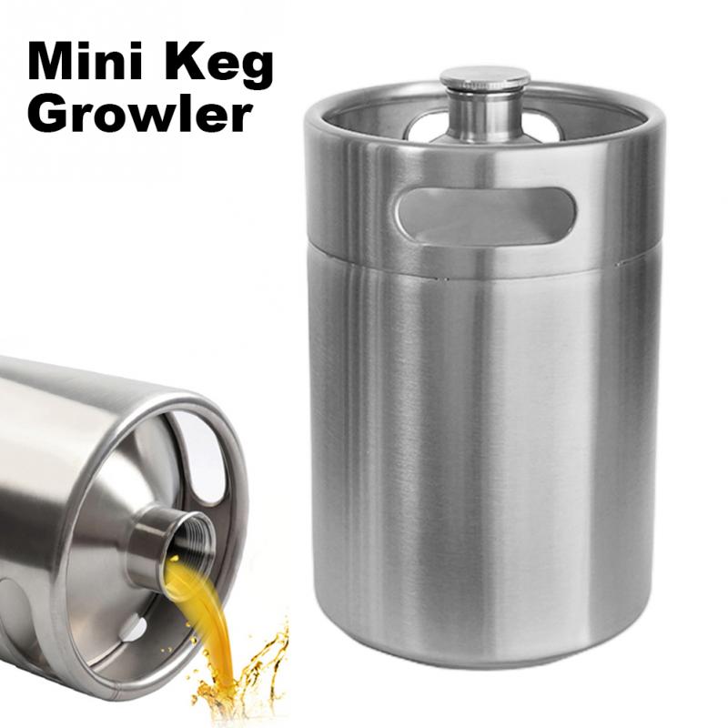 Portable Beer Making Home Brewing Heat Preservation Kitchen Travel Barware With Lid Crafts Mini Keg Growler Party Supplies