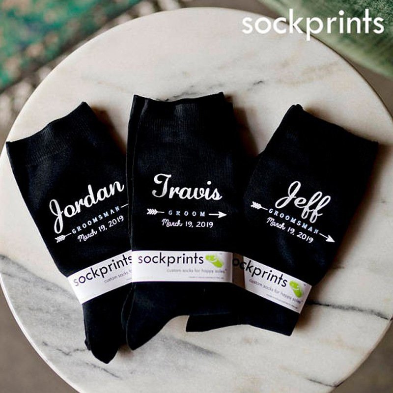 Hochzeit Bräutigam Socken 8 Paare Schwarz Rose verrotten Vater Socken Groomsmen Socken Hochzeit Socke
