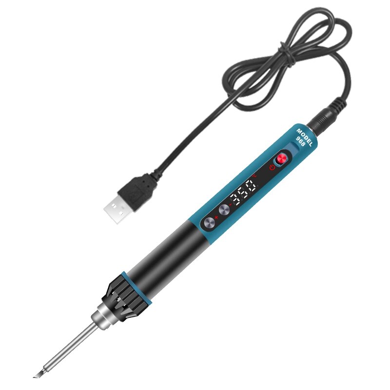 TS100 Digital Electric Soldering Iron Adjustable Temperature Soldering Iron Soldering Gun Welding DC 12V To 24V 65W