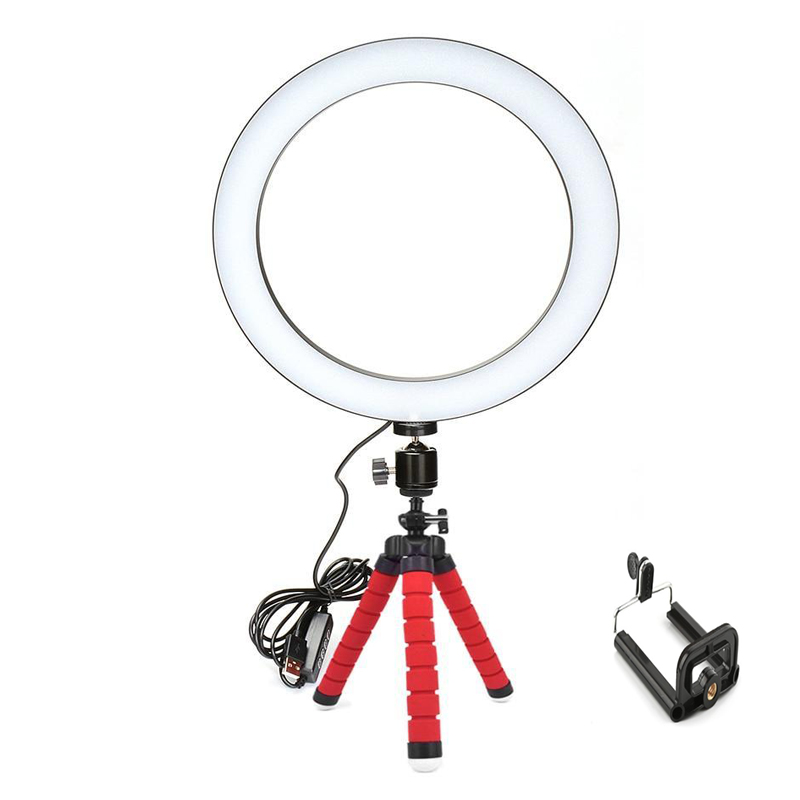 10inch Ring LED Verlichting 6inch Kleine Ring Licht met mini statief en en telefoon houder als: Groen