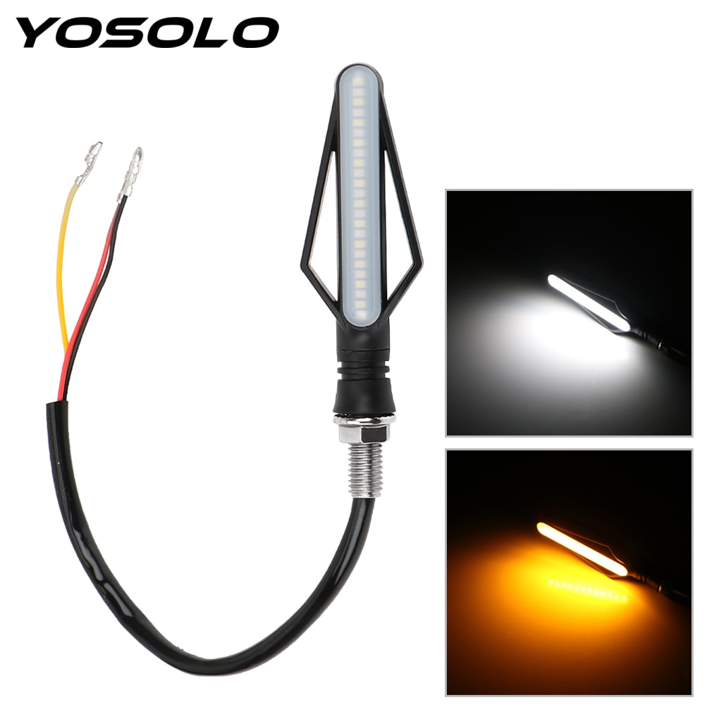 Yosolo 1 Stuk 24 Led Motorbike Indicator Blinker Moto Staart Remlichten Motorfiets Knipperlichten Mistlamp Signaal Lamp