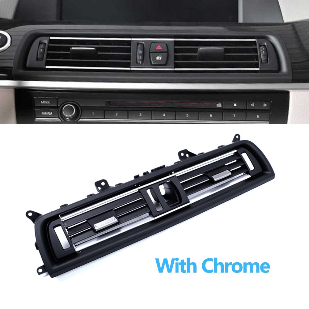 Centrale airconditioning-ventilatierooster voor de voorste console voor bmw 5 -serie  f10 f11 520i 523i 525i 528i 535i 64229166885 64229209136: Volledig chroom