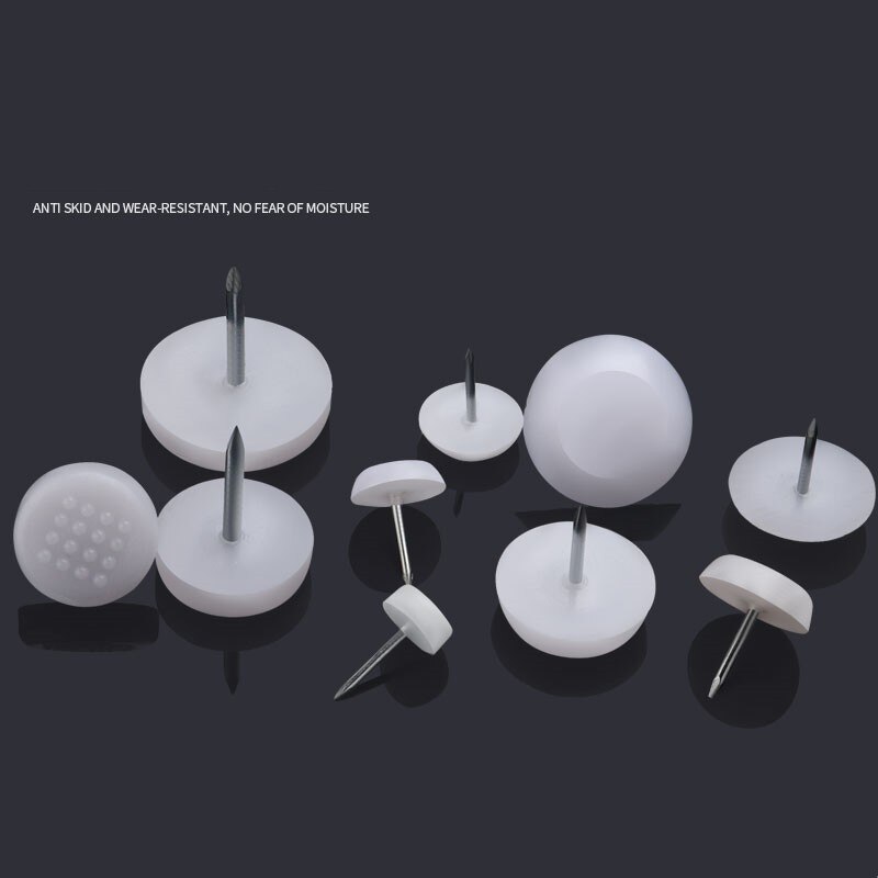 20 Stks/partij 10Mm/14Mm/17Mm Meubels Plastic Voet Nail Sofa Tafel En Stoel Kruk Nylon vocht Proof Antislip Pad Geluid Anch