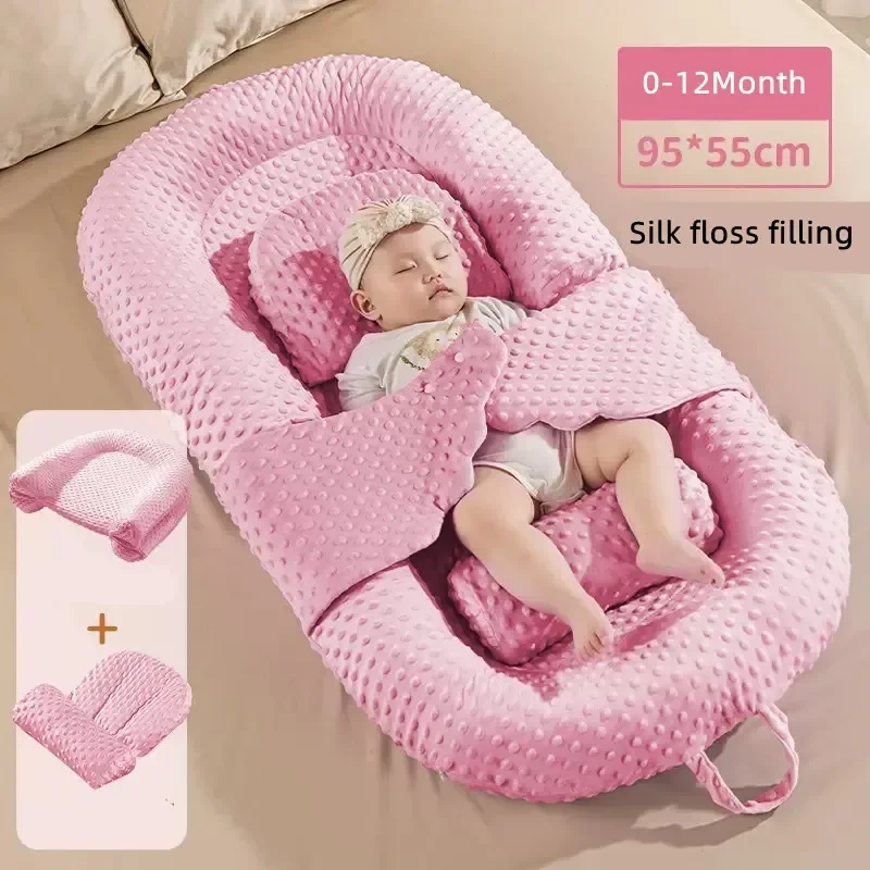 Cuscini per bambini 0-12 mesi Culla per neonato Cuscini per pendenza portatili Cuscino per dormire per neonato Letto per alimentazione del latte antisputo: green