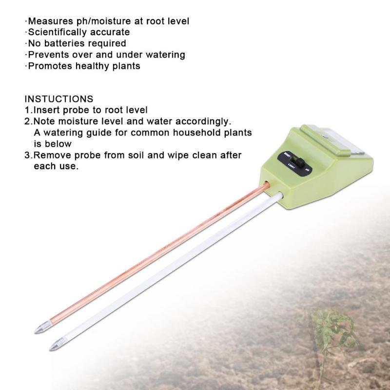 3 in 1 jord ph meter blomsterpotte hygrometer jordtester planter vækst fugt lysintensitetsmåler instrument haveværktøj