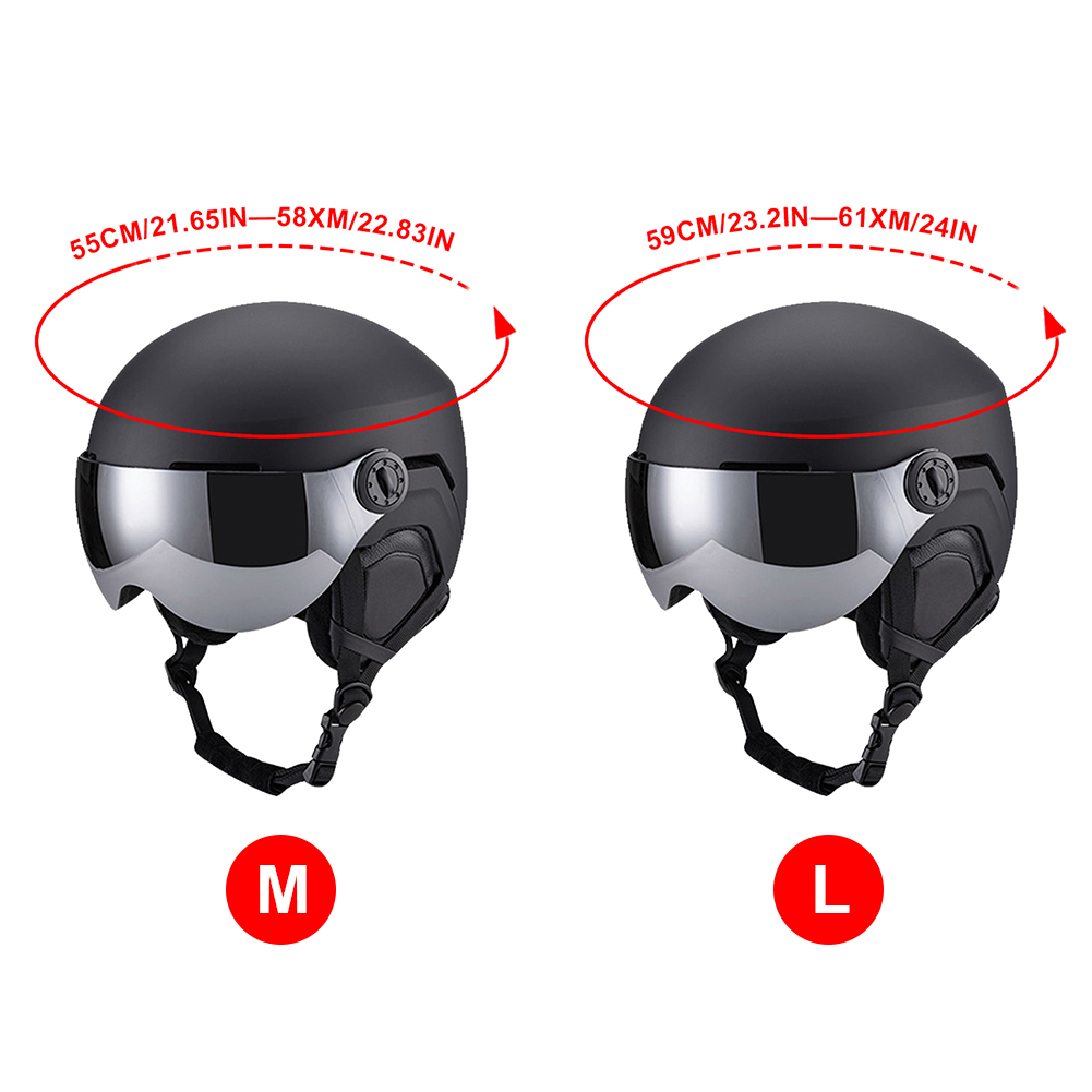 Unisex Ski Helmet With Goggles 7 Vents Ski Helmet Winter Skiing Snowboard Helmet Shockproof Protective For Skiing Snowboarding ﻿