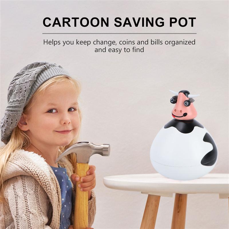 1Pc Spaarpot Handwerk Saving Pot Cartoon Stijl Spaarpot Desktop Versiering