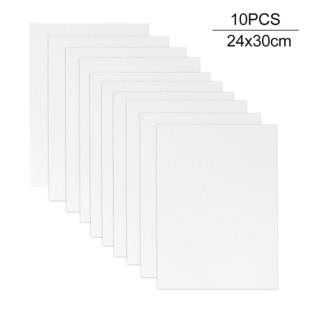 10pcs Canvas Panel Artist Beginner Art Supplies Primed Oil Painting Student White Blank Watercolor Kids Accessories Board