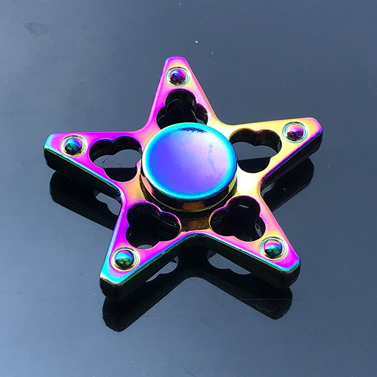 Rainbow Fidget Metal Spinner Colorful Finger Spinners High Speed Hand Spinners Fidget Toys for Stress Anxiety Relief for Adults: light green