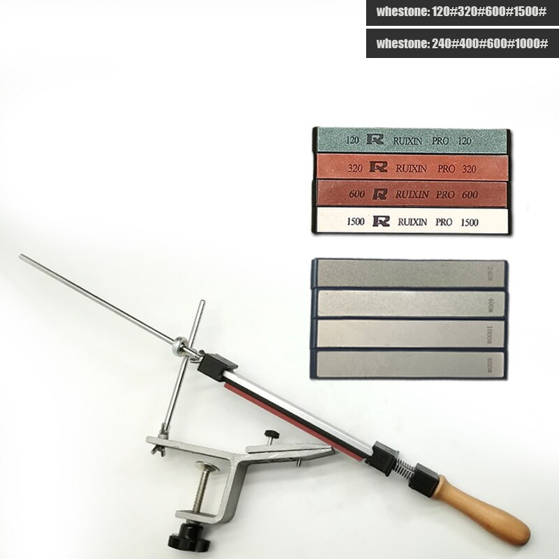 Fixed Knife Sharpener Sharpening stone Kitchen Sharpening system Angle Honing Diamond Grinder 120-10000# Whetstone: 4y 4j