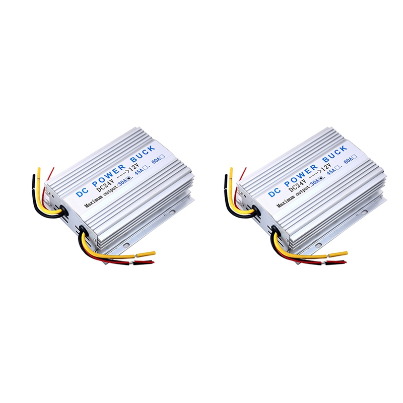 2x dc-dc spänningsreducerare strömförsörjning buckregulator 24v to 12v 30a volt reducertransformator för bilstereo