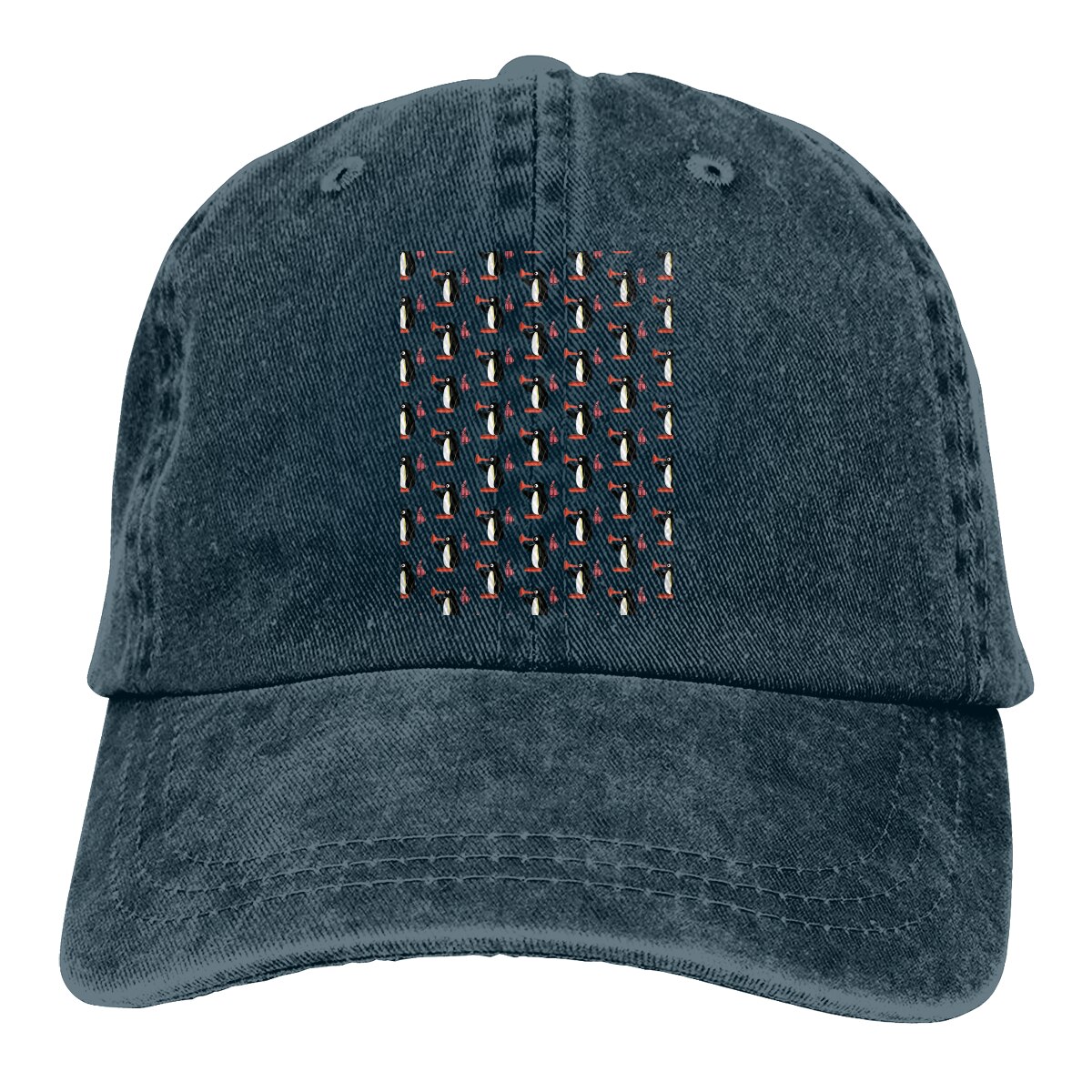 Verstelbare Effen Kleur Baseball Cap Motherf Grappige Mad Leuke Pinguin Gewassen Katoen Noot Noot Grappige Pinguïn Humor Sport Vrouw Hoed: Marineblauw