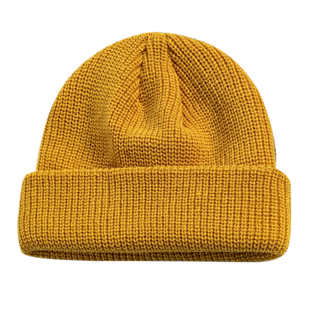 Hip Hop Beanie Knitted Hat Men Skullcap Women Winter Warm Brimless Baggy Melon Cap Cuff Docker Fisherman Beanies Hats: H