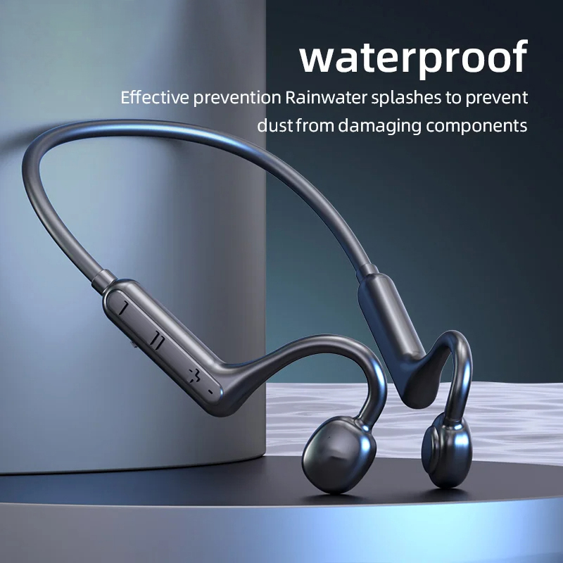 Bluetooth-oortelefoon Op de nek gemonteerde draadloze headset-oortelefoon met open achterkant Hoog vermogen, soepele geluidsgeleiding Lange batterijduur 2025