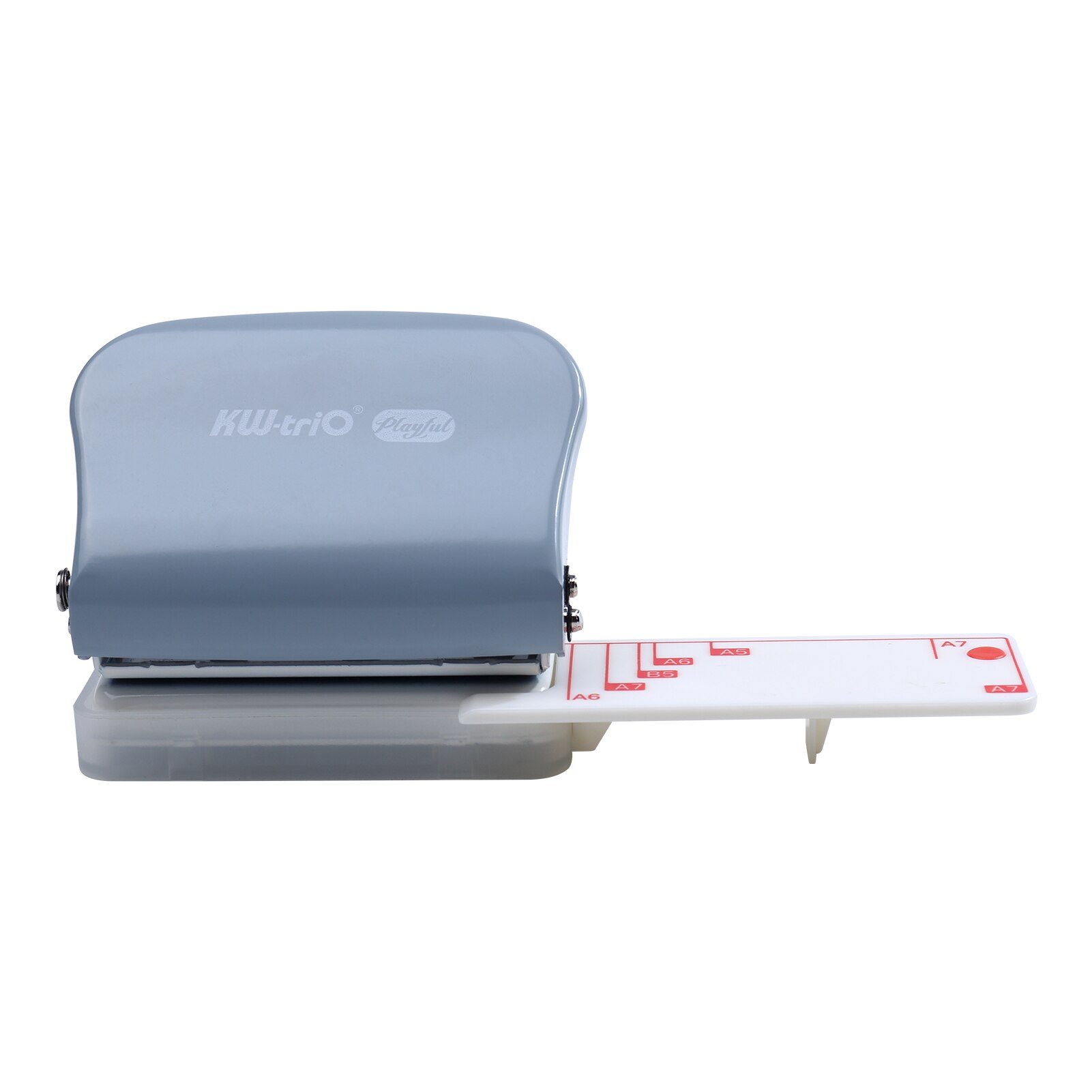 KW-trio 3/6-Hole Paper Punch Handheld Metal Hole Puncher 5 Sheet Capacity 6mm for A4 A5 B5 Notebook Scrapbook Diary Planner: 3-Hole / Grey