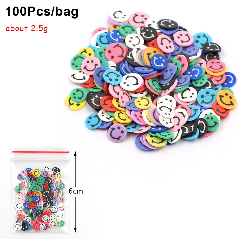 15 Styles Charms for Slime Supplies Kit Fluffy Slimes Fruit Polymer DIY Clear Slime Accessories Slide Putty Clay Toys for Kids: Smile