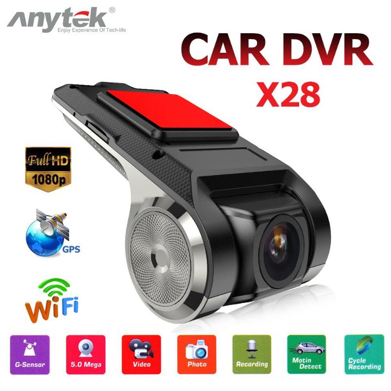 Mini Anytek X28 Auto DVR Camera Volledige 1080P HD Auto Digitale Video Recorder Camcorder WiFi ADAS G-sensor dash Cam Dvr Logger