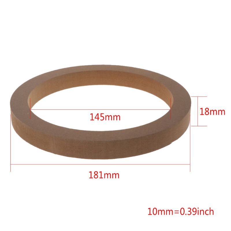 2 stk. træ mdf højttaler afstandsstykke monteringsringe 6.5 "glasfiber dør kick pods