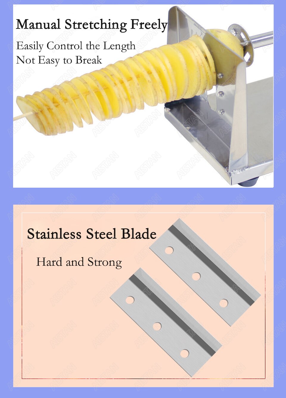 ST02 Stainless Steel Manual Spiral Potato Chips Cutter Machine