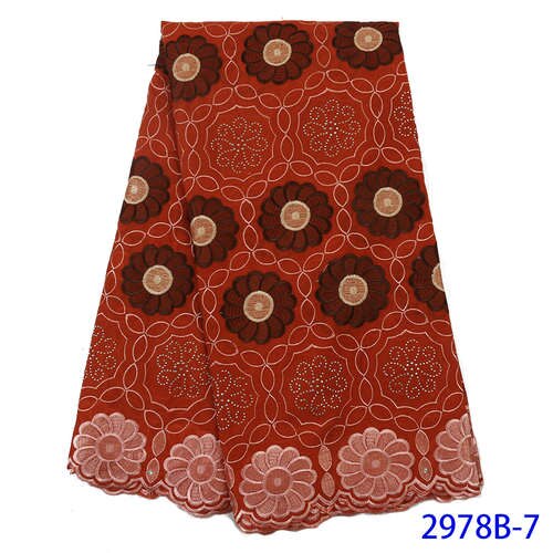 Nigeria lace fabric lace cotton lace African nigerian laces for women dresses KS2978B-1: 2978B-7
