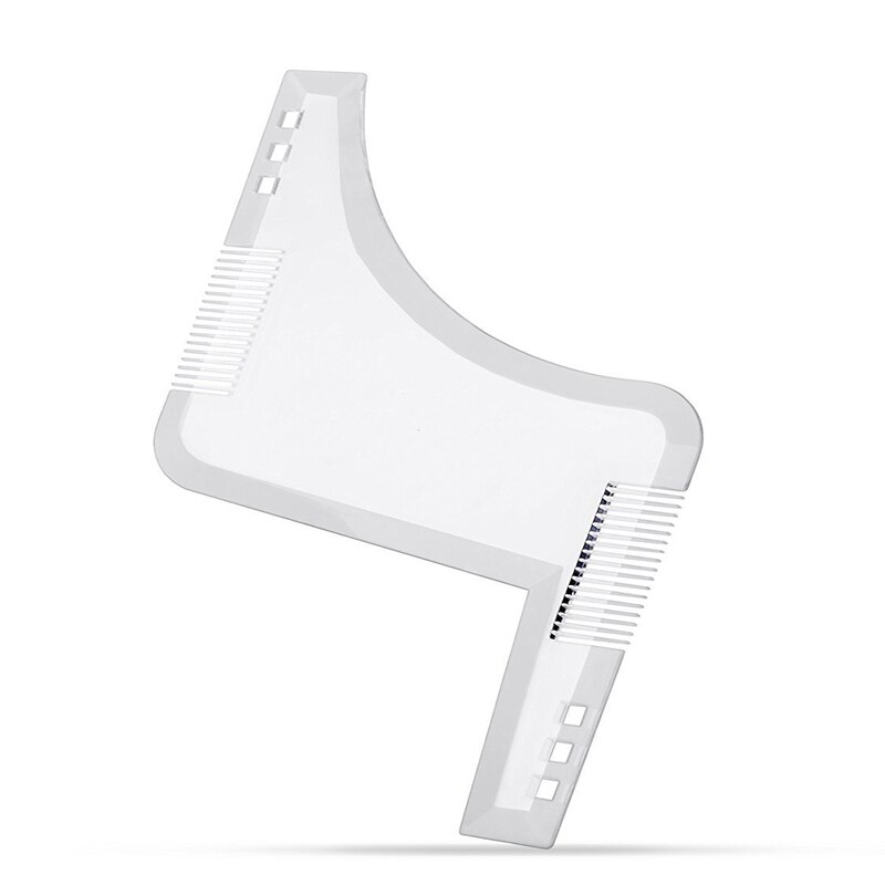 Beard Shaping Comb Styling Tool Template Beard Hair Brush Hair Beard Comb Trimmer Template Stencil Men Shaver Styling Tools: White