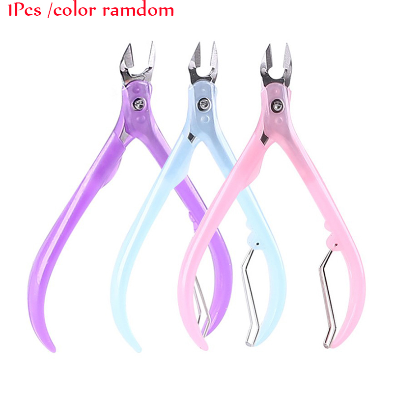 Stainless Steel Curved Tip Thin Blade Cuticle Scissors Nail Clippers Trimmer Dead Skin Remover Manicure Tools: C