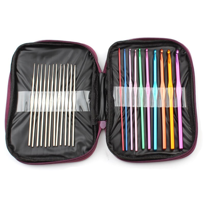 22/100 sztuk DIY igły szydełkowe ściegi dziewiarskie przypadku szydełka agulha zestaw narzędzia tkackie przyrządy robić szycia: 22szt crochet hooks