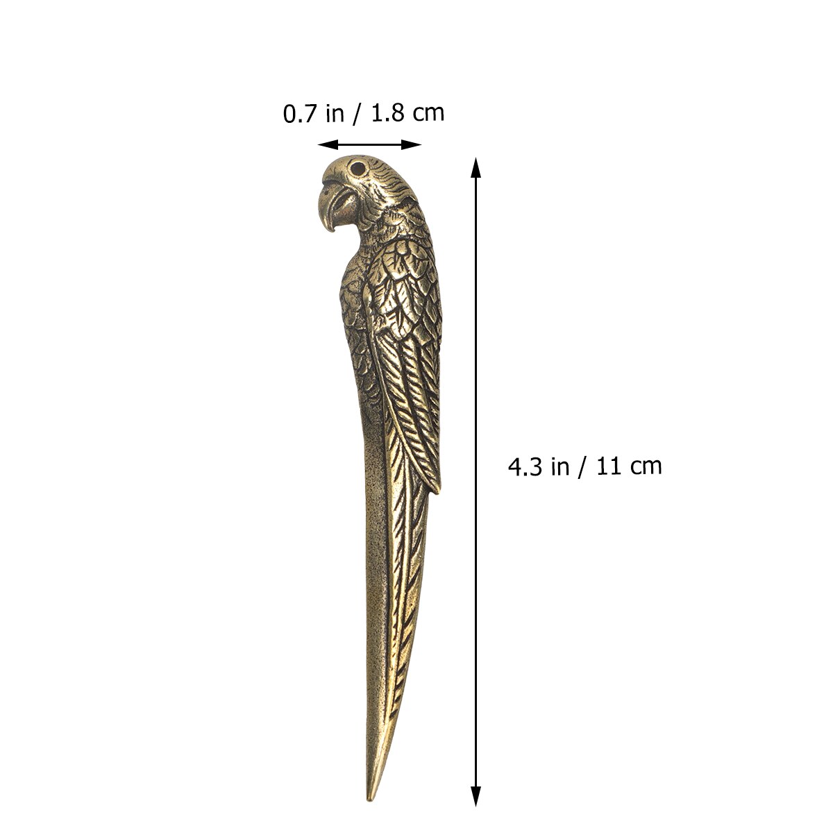 Cuchillo de cobre Vintage con forma de loro, accesorios para beber té, para la oficina, 1 ud.
