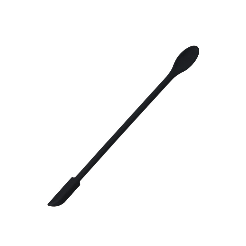 Spatule à confiture allongée en Silicone, grattoir à Double tête, bouteille cosmétique, spatule à Sauce aux fruits, accessoires d&#39;ustensiles de cuisine: Black S