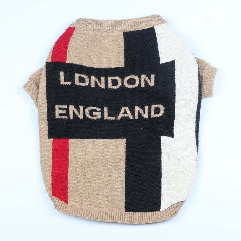 Bouledogue français hiver pull londres angleterre vêtements luxe chien manteau Teddy Chihuahua carlin chiot pull: 4XL