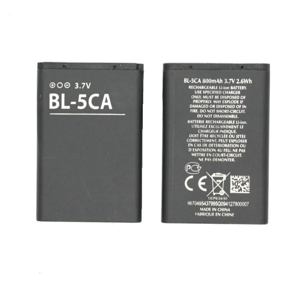 BL-5CA BL5CA Battery For Nokia 1110 1111 1112 1200 2310 5130XM 7600 N70 E60 5030 C2-00 C2-01 X2-01 BL 5CA