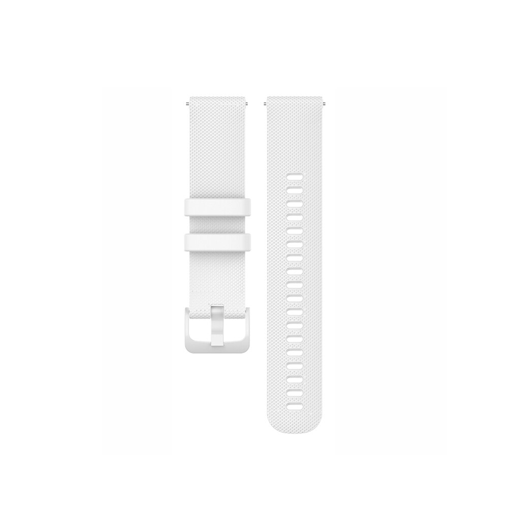 Ren farve blød 20mm/22mm smart urrem til huawei watch  gt2 42mm/46mm silikone erstatningsarmbånd til æremagi: Hvid / 22mm