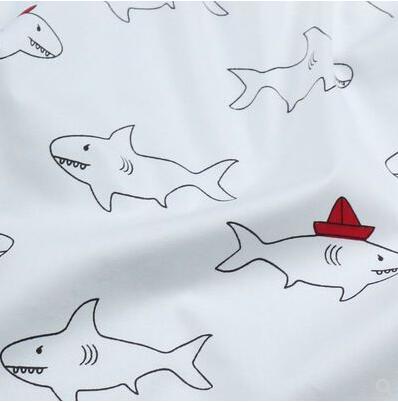 Syunss tissu de bricolage Patchwork | Tissu pour Quilting de bébés criettes coussins pour robe, Tissus de couture, tissu en sergé de corail de requin en coton Tecido: 3 / 50x50 CM