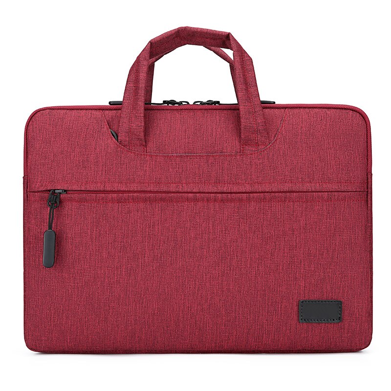 AOTTLA Handbag 16 Inch Laptop Bag Large Capacity Men's Briefcase Classic Solid Color Women's Shoulder Bag Leisure Crossbody Bags: Red Small