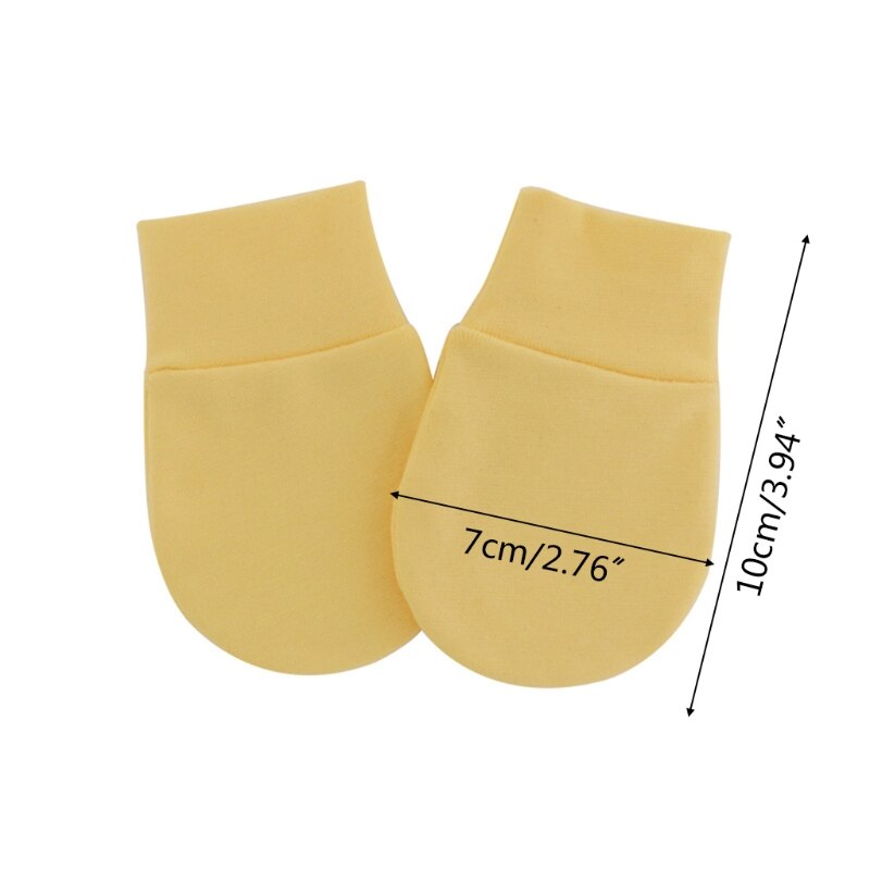 1 paar zachte katoenen handschoenen tegen krabben voor baby's, bescherming voor het gezicht en handbescherming voor baby's, benodigdheden