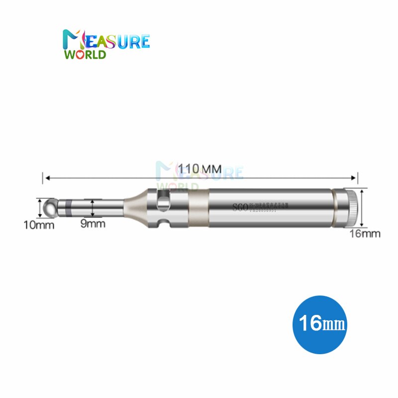 Electronic Edge Finder 16mm Shank 16mm 20mm 32mm Probe with LED&amp;Beep Quickly Locate Work Edges Total 110mm For CNC Milling Gauge: 16mm handle