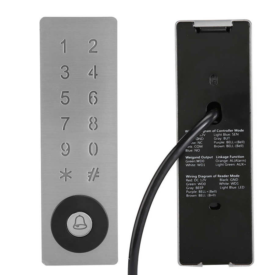Door access control keypad waterproof metal door opening access control machine support Wiegand 26/34 output for home security