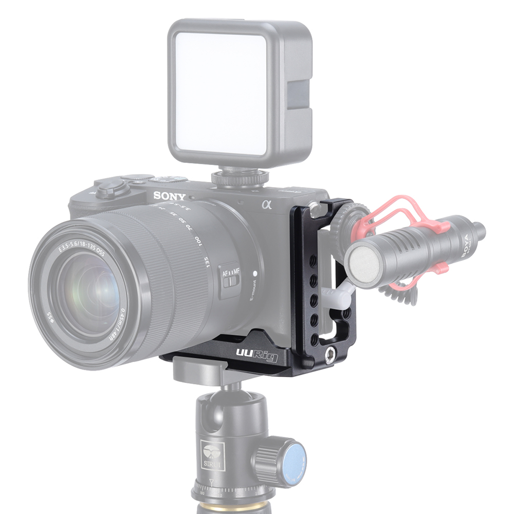 Mikrofon UURig przedłuż płytkę L dla Sony A6600 z płytką szybkiego przełączania na zimno