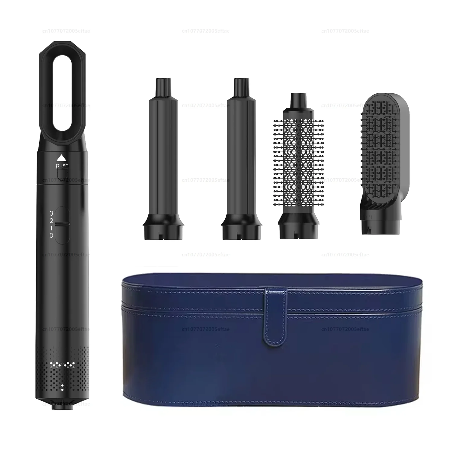 5 in 1 Haartrockner Kamm einstellen Beruf eller Heißluft styler zum Glätten und Volumen von Locken zu Hause: Blau / uns-Stecker