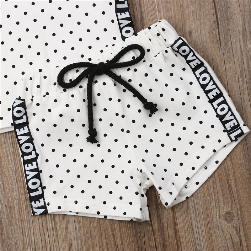 Toddler Kid girls clothes roupa infantil Baby Girl Wave Point Hooded Tops T-shirt Pants Shorts Sunsuit Clothes Sets Track Suits