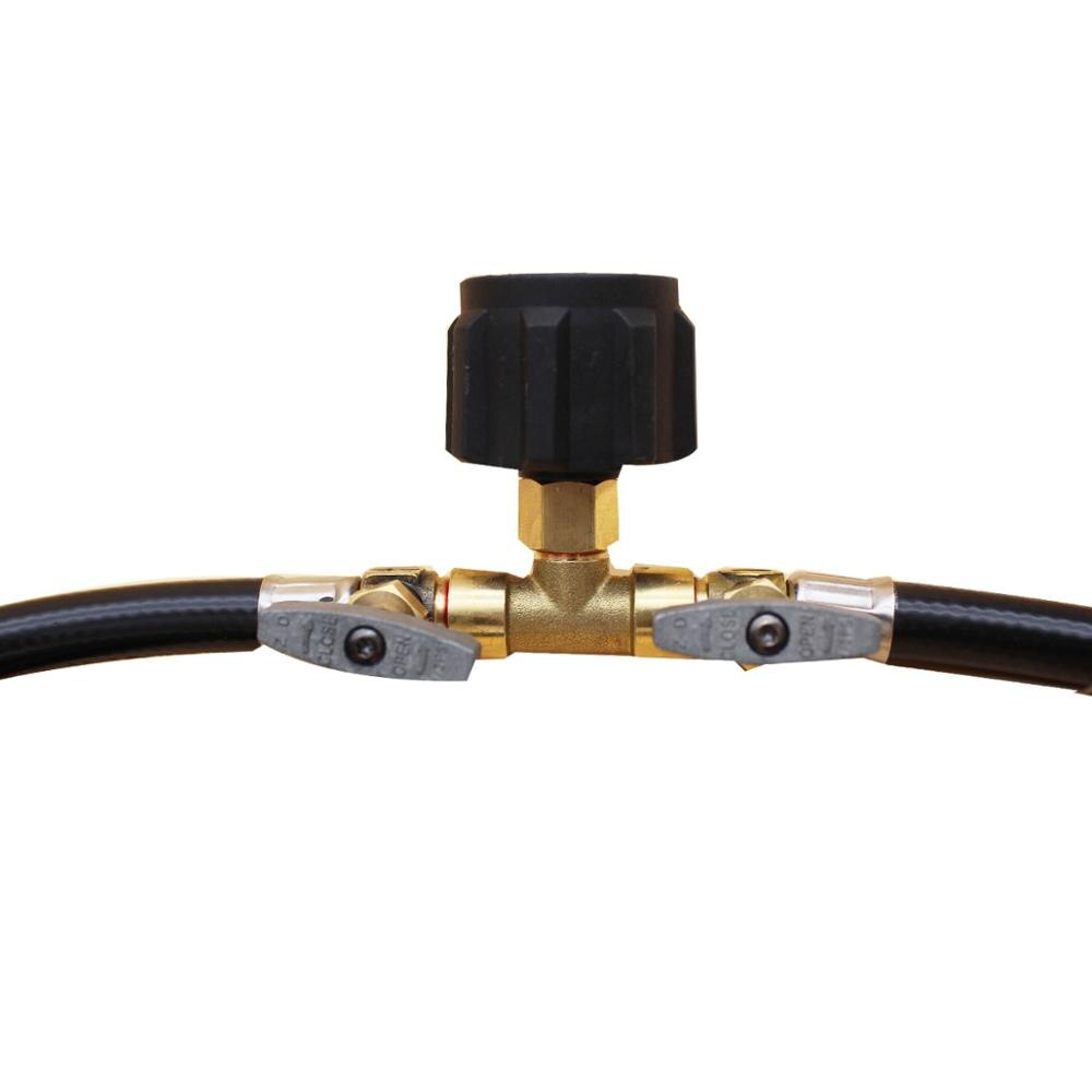 estilo 5 pies 2 vías Y divisor CGA tanque propano convertidor adaptador manguera para QCC1/Type1 20lbs tanque de Gas para parrilla para camping Stov