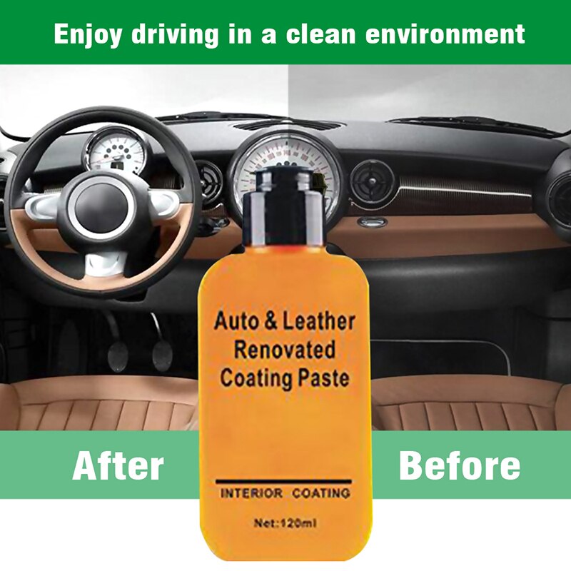 120ml Auto Leather Renovated Coating Paste Maintenance Agent Car Interior Renovation Care TB