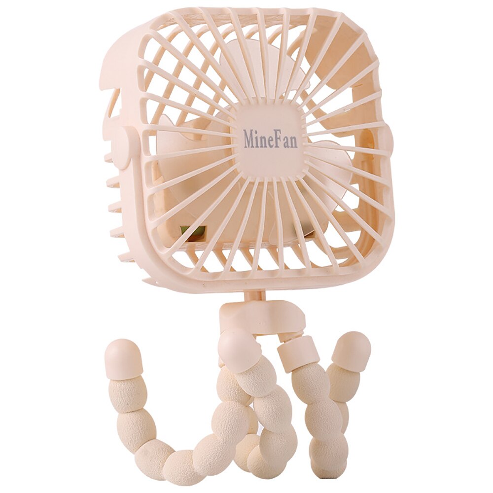 Mini Stroller Fan 600mAh Personal Portable Desk Handheld Baby Bed Car Seat Fan USB Rechargeable Battery Operated Fan: 1