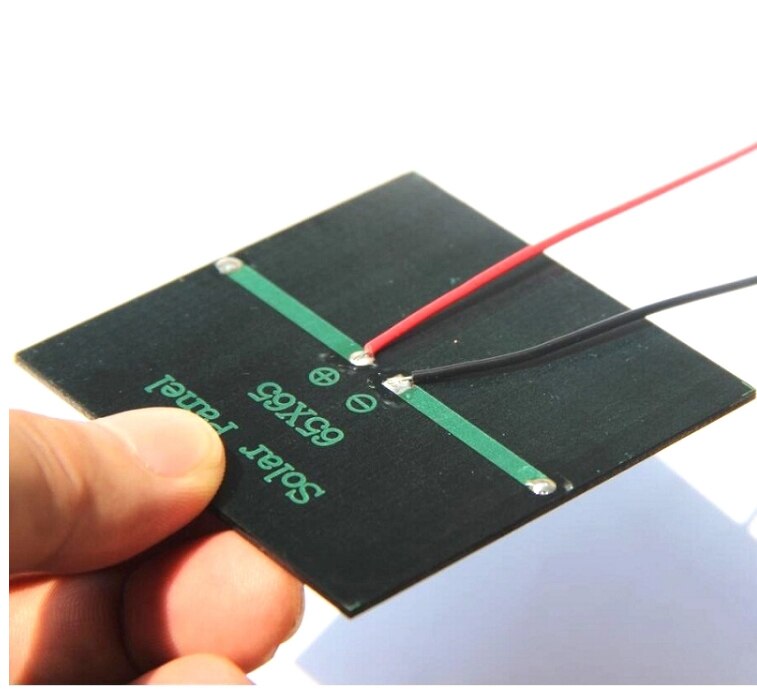 mini 0.6w 5.5v solcelle polykrystallinsk solcellepanel gjør-det-selv solcellepanellader med 15cm ledninger ledet lys 65*65*3mm