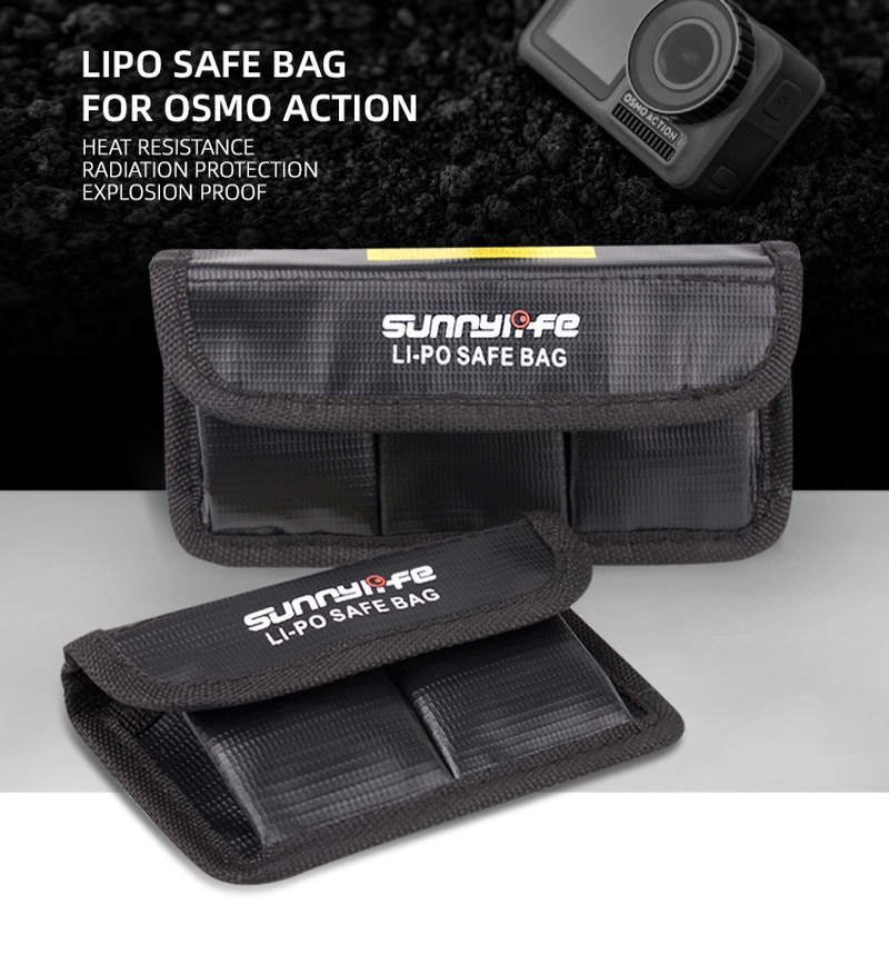 Action Batterij Tas Lipo Batterij Explosieveilige Beschermhoes Batterij Aparte Opbergdoos Voor Dji Osmo Actie Camera