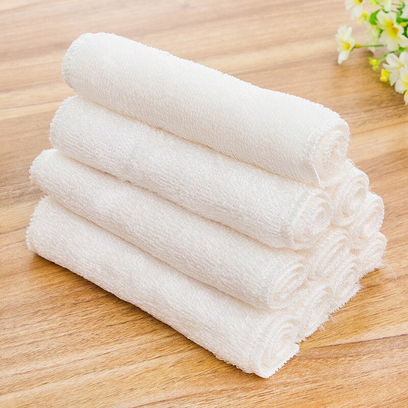 2PCs High Efficient Anti-grease Dish Cloth Bamboo Fiber Washing Towel Magic Kitchen Cleaning Wiping